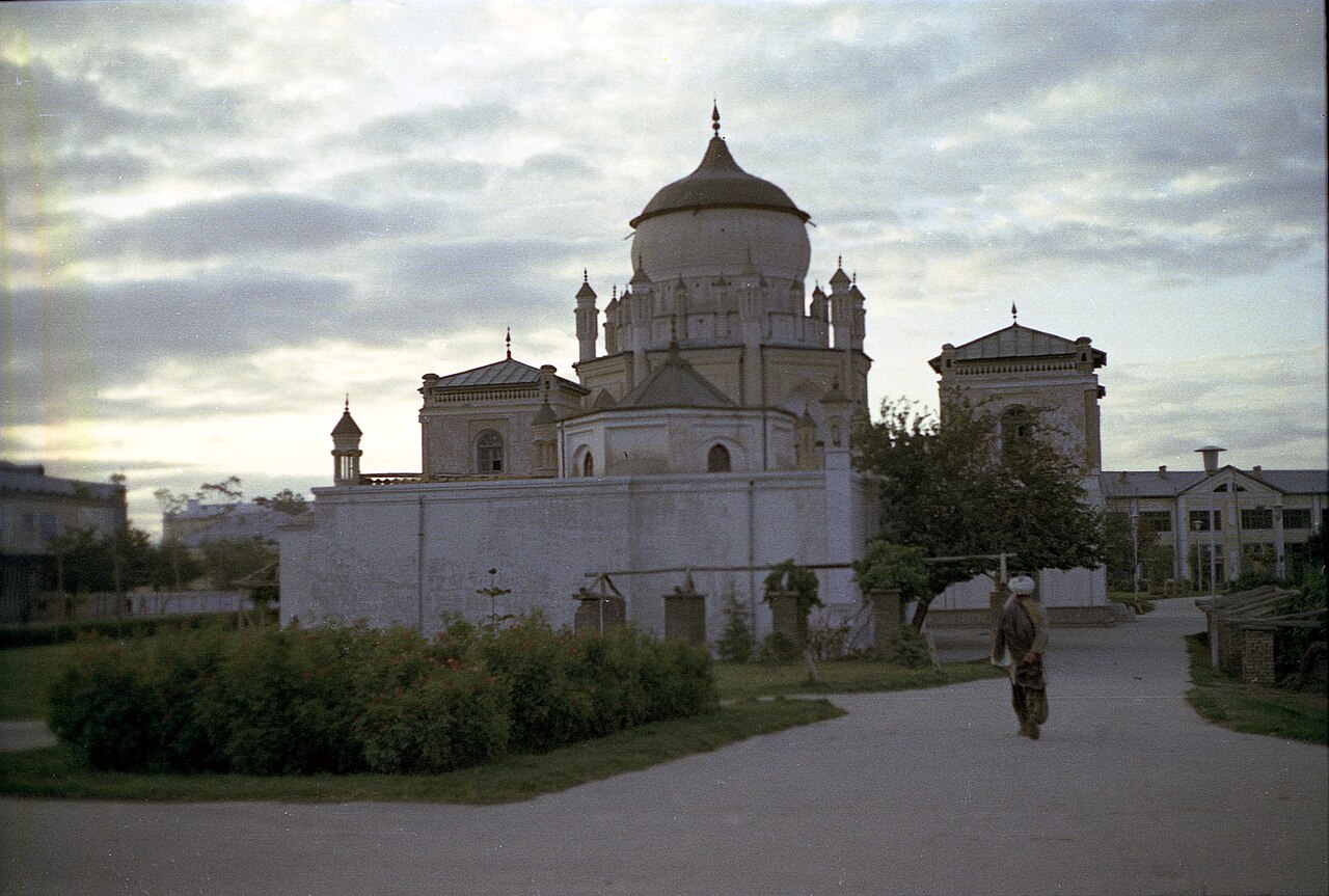 Historic mosque in Kabul, Afghanistan, seen across its courtyard