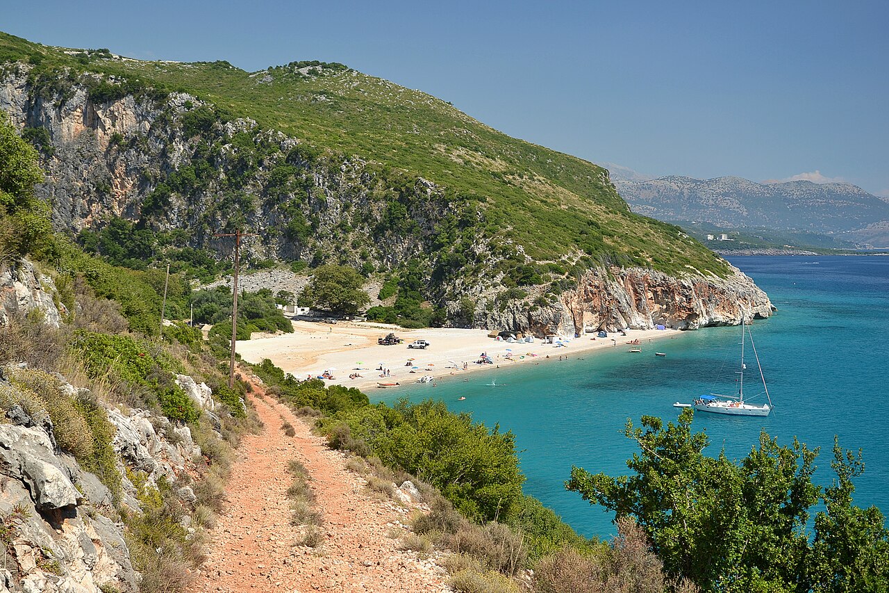Gjipe beach and the Adriatic coast in Albania