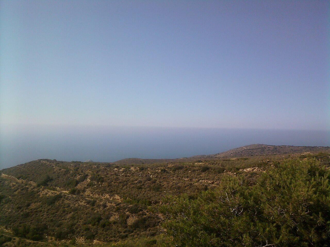 Coastal hills and sea in Algeria